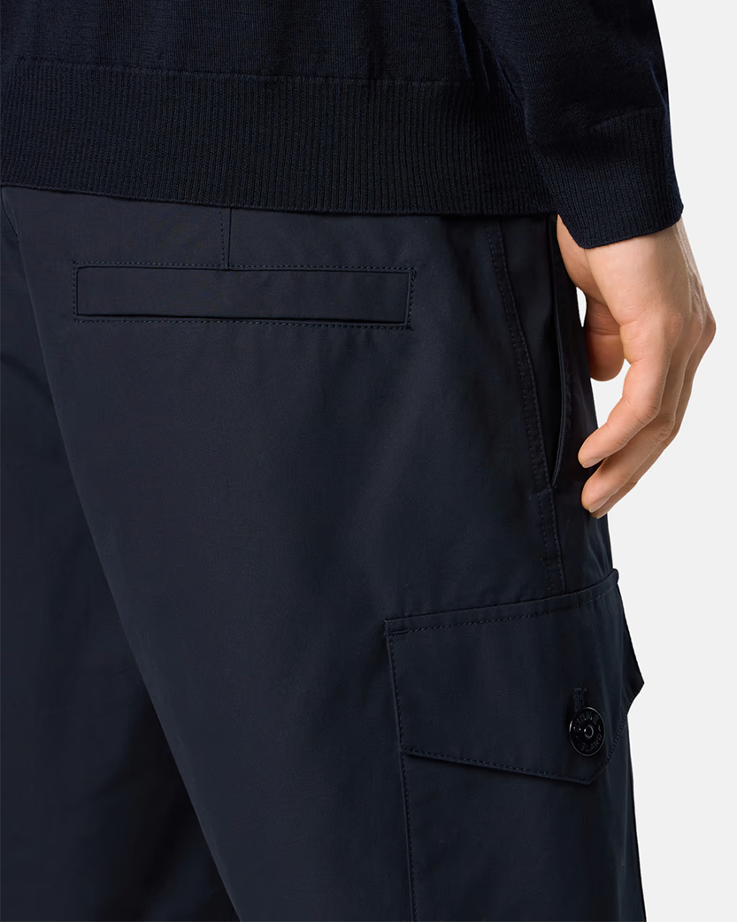 Stone Island L100014 Weatherproof Cotton Canvas Ghost Bermuda Shorts Blue