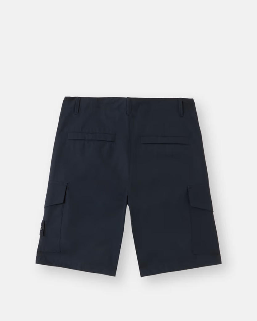 Stone Island L100014 Weatherproof Cotton Canvas Ghost Bermuda Shorts Blue