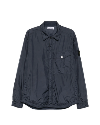 Stone Island Q100006 CRINKLE REPS NY Padded Shirt Jacket Navy Blue