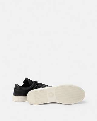 Stone Island S0101 Leather Logo Sneaker Black