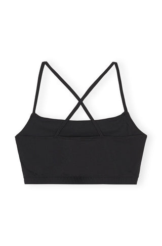 Ganni Logo Sporty Top Black