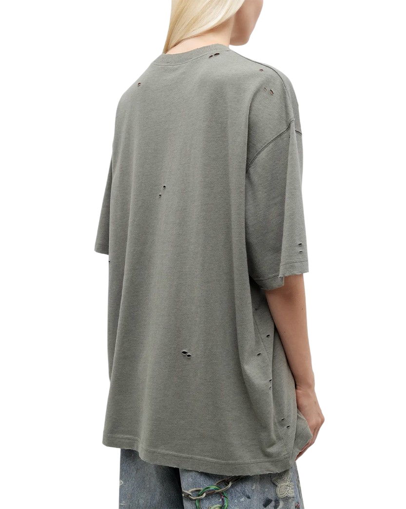 Acne Studios Logo Printing Short-Sleeve T-Shirt Green