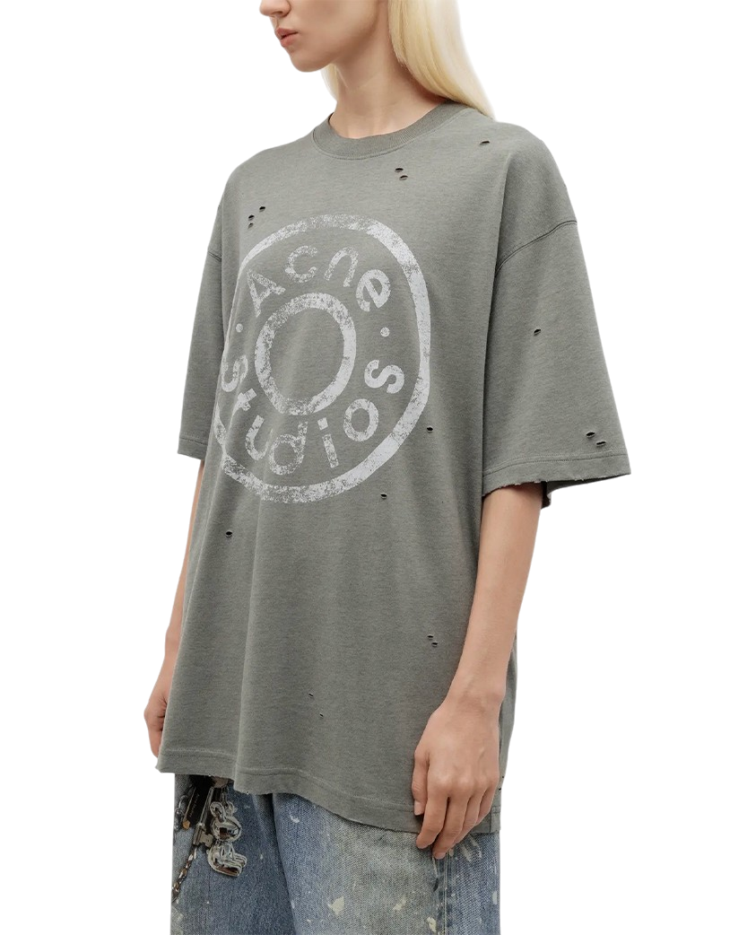 Acne Studios Logo Printing Short-Sleeve T-Shirt Green