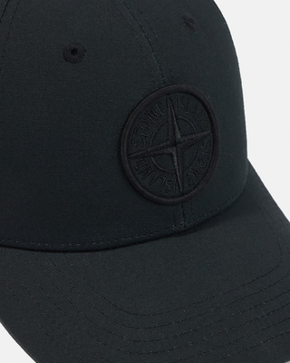 Stone Island 99661 COTTON REP 6-Panel Cap Black