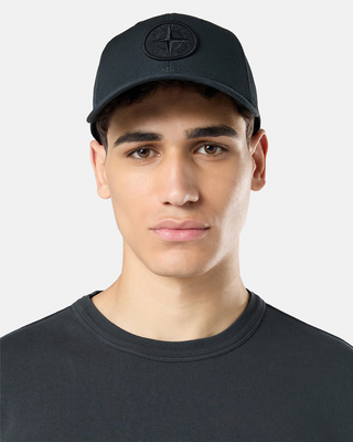 Stone Island 99661 COTTON REP 6-Panel Cap Black