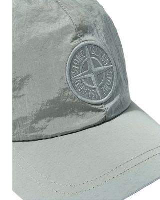 Stone Island 99576 Econyl Regenerated Nylon 6-Panel Cap Green Grey