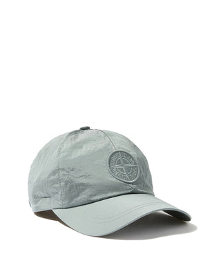 Stone Island 99576 Econyl Regenerated Nylon 6-Panel Cap Green Grey