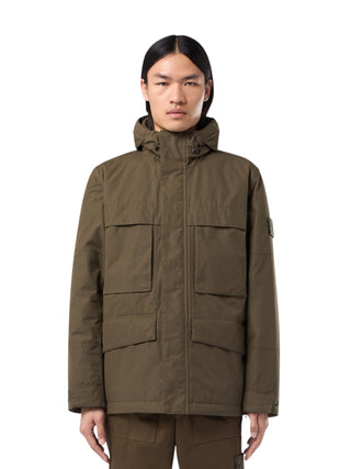 Stone Island 452F1 Weatherproof Cotton Canvas Ghost Cargo Jacket Military Green