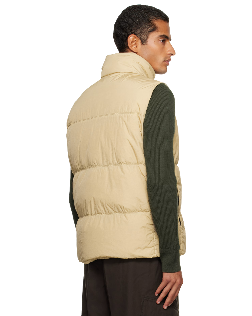 Stone Island G100003 CRINKLE REPS NY RECYCLED NYLON Down Vest Desert Beige