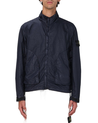 Stone Island 4100067 Organic Look Nylon PANAMA-TC Jacket Navy Blue