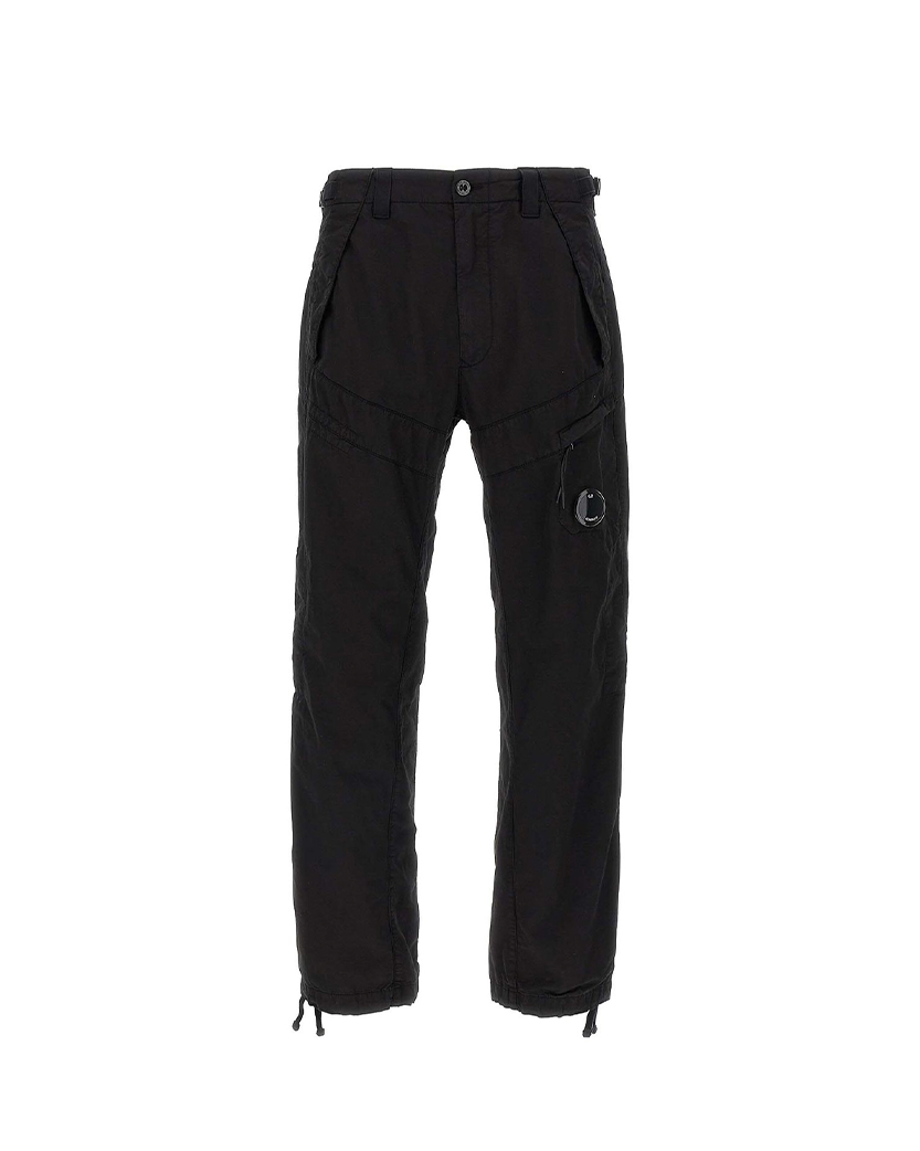C.P. Company Cotton Gabardine Cargo Pants Black 18CMPA276A110340O