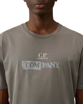 C.P. Company Logo Print Cotton T-Shirt Grey 18CMTS307A005431G