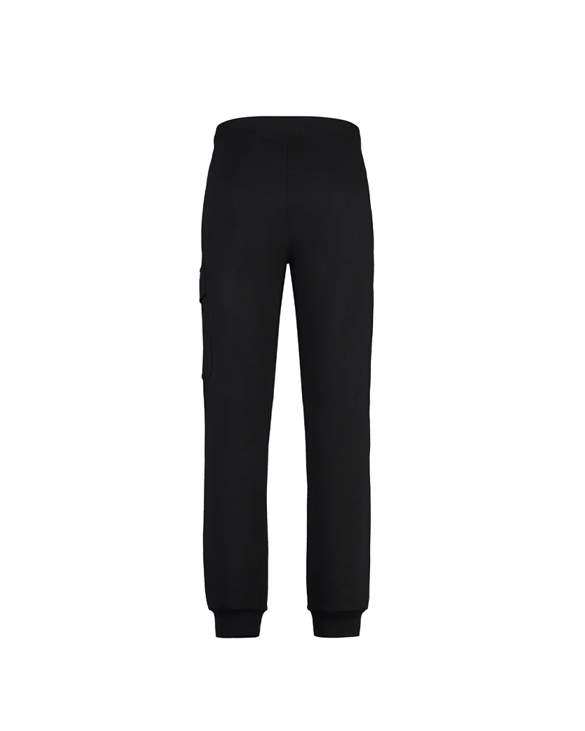 C.P. Company Diagonal Raised Fleece Cargo Sweatpants Black
