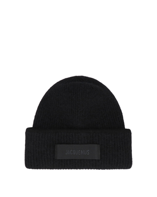 Jacquemus Grosgrain Beanie Black