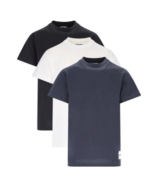 Jil Sander 3-pack Logo Patch T-shirt Black/White/Blue