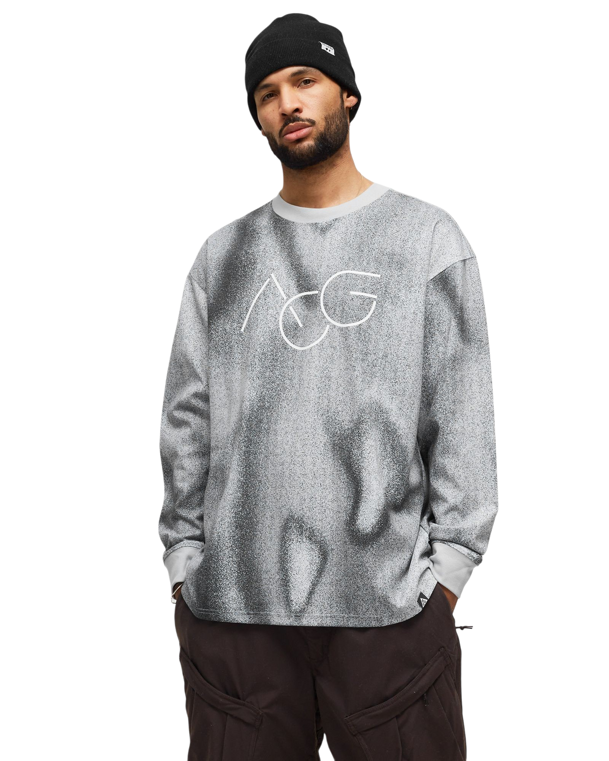 Nike ACG Allover Print Long Sleeve Tee Grey DV9664-025