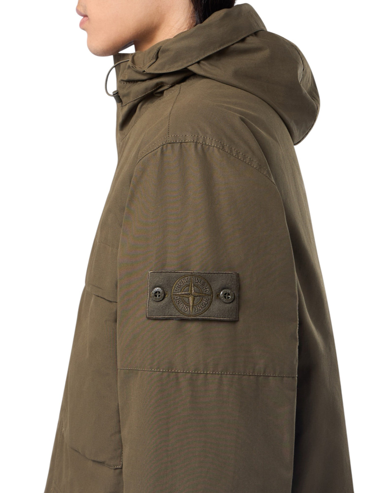 Stone Island 452F1 Weatherproof Cotton Canvas Ghost Cargo Jacket Military Green