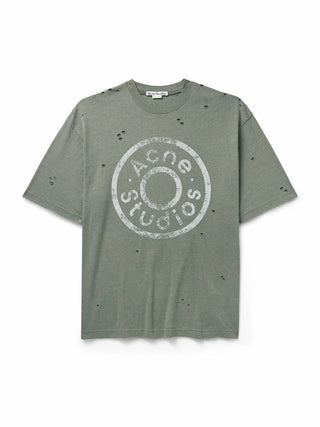 Acne Studios Logo Printing Short-Sleeve T-Shirt Green