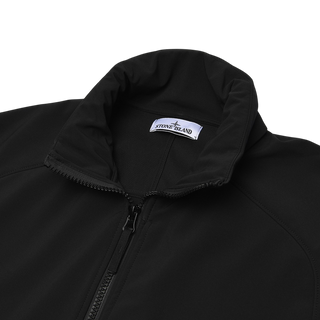 Stone Island 4100010 Light Soft Shell-R Hidden Hooded Jacket Black
