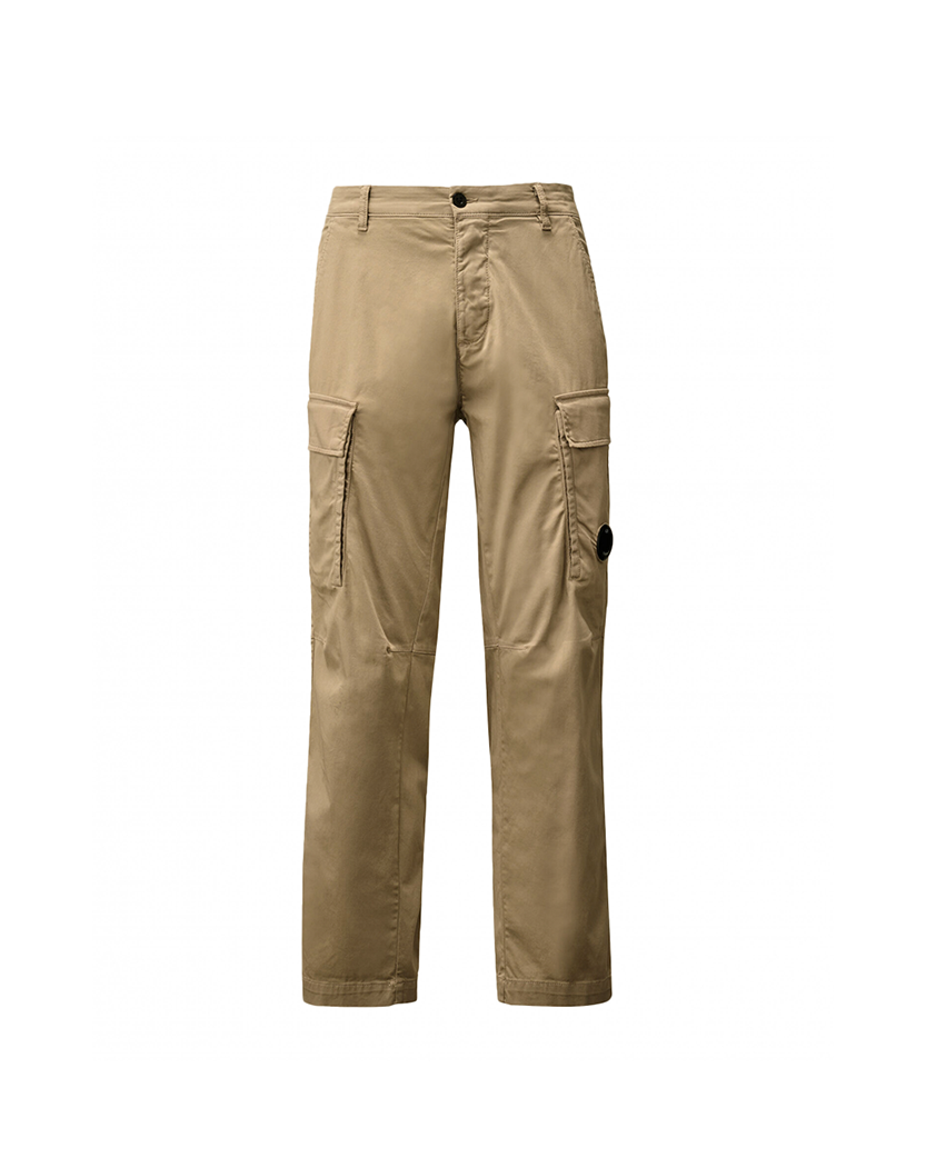 C.P. Company Stretch Sateen Loose Cargo Pants Beige 18CMPA166A005694G