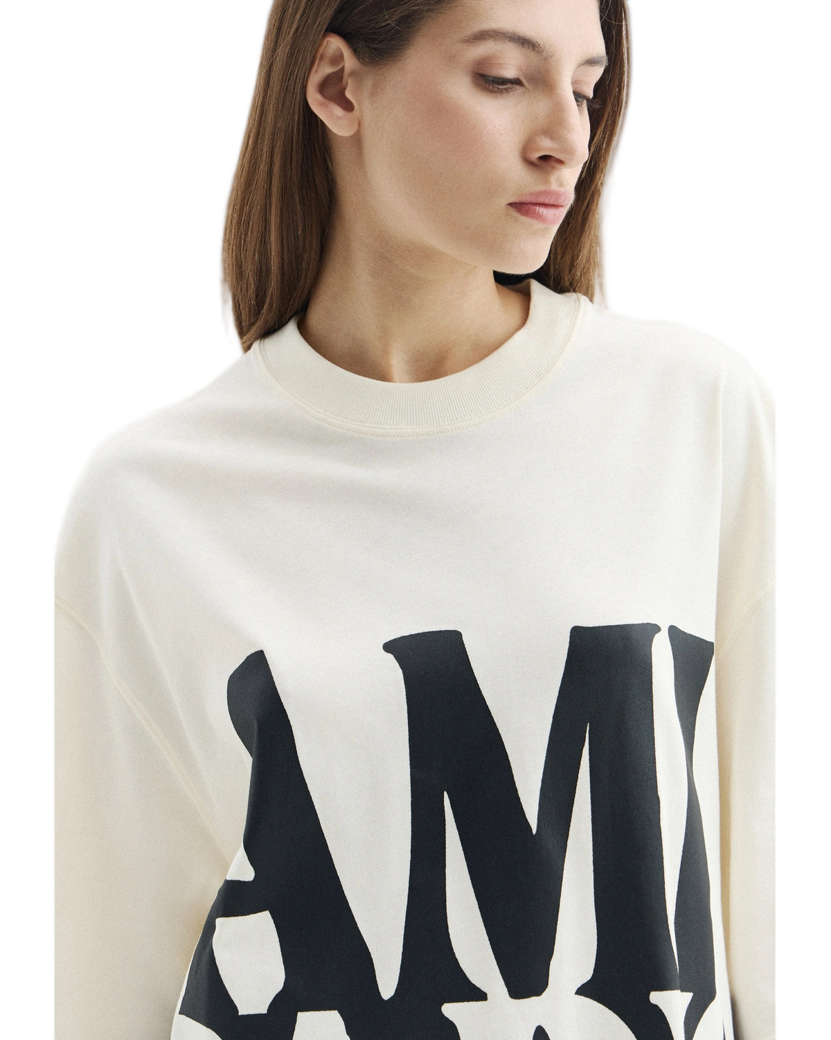 Ami Paris Cotton Print Oversize T-Shirt White