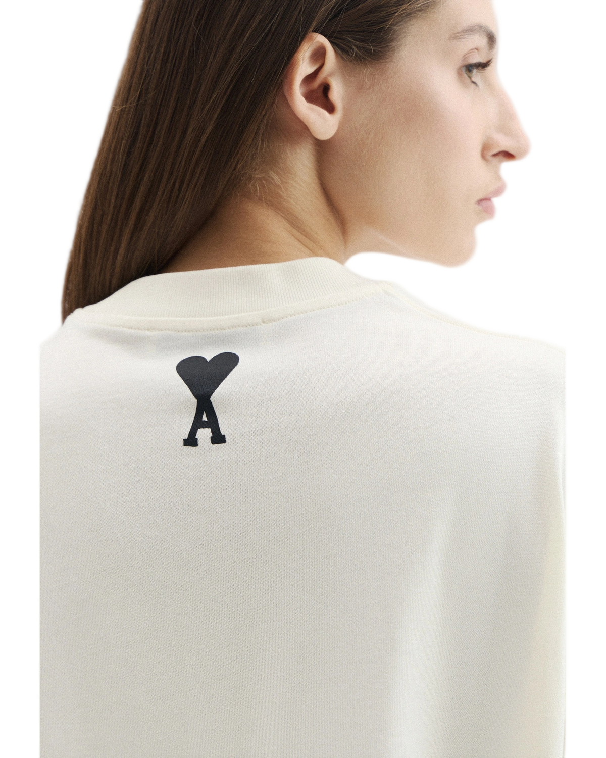 Ami Paris Cotton Print Oversize T-Shirt White
