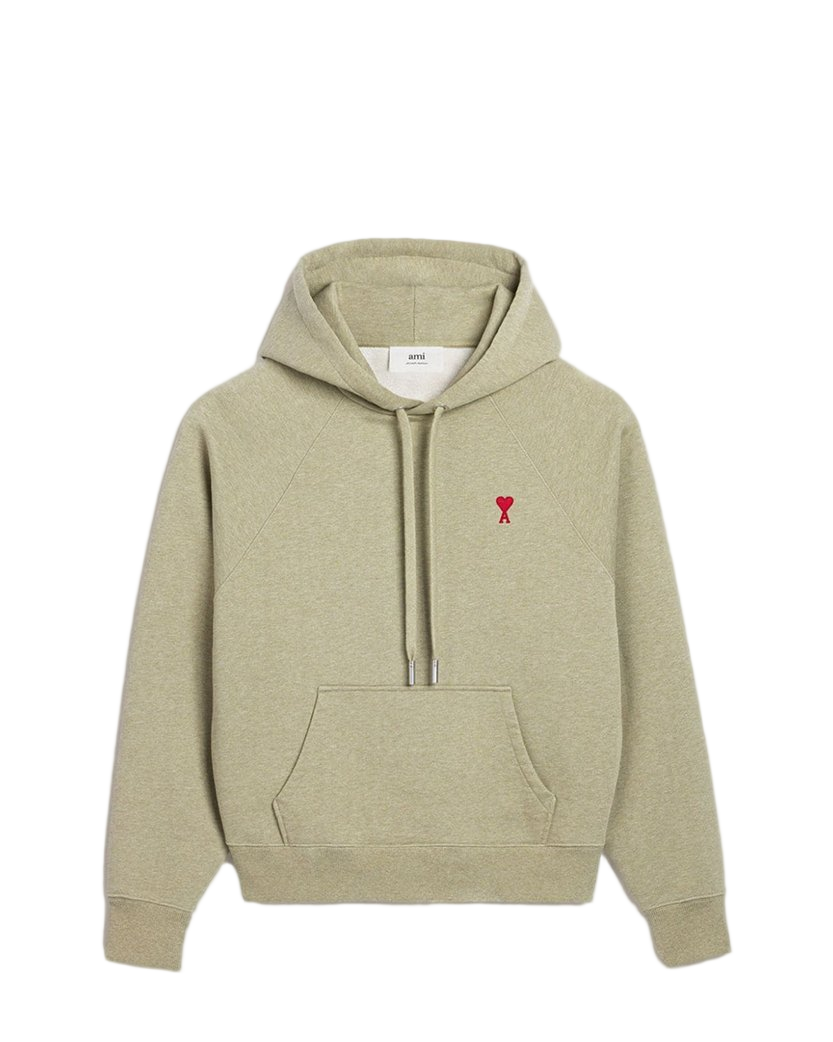 AMI Paris Ami De Coeur Hoodie Green