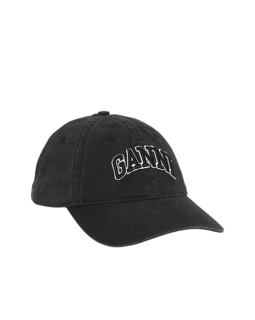 Ganni Canvas Cap Black