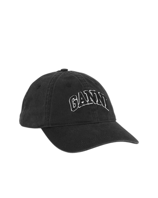 Ganni Canvas Cap Black