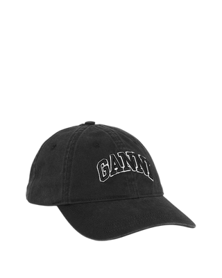 Ganni Canvas Cap Black