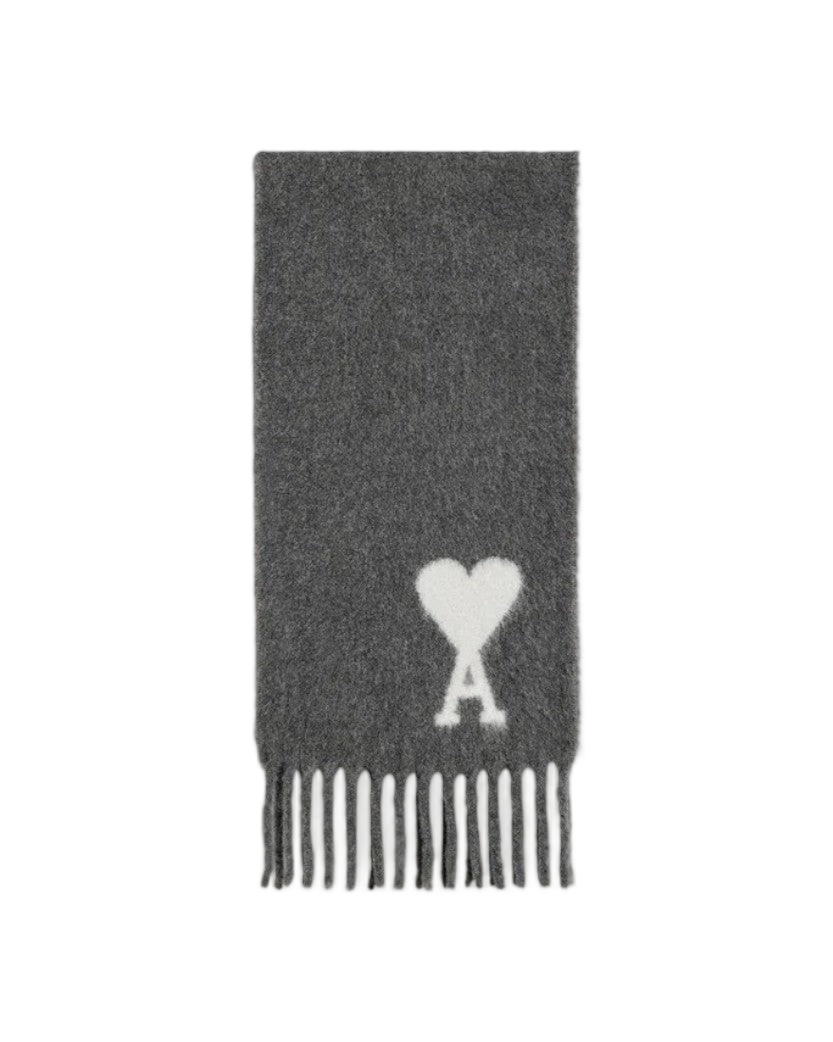 Ami Paris Ami de Coeur Scarf Dark Grey