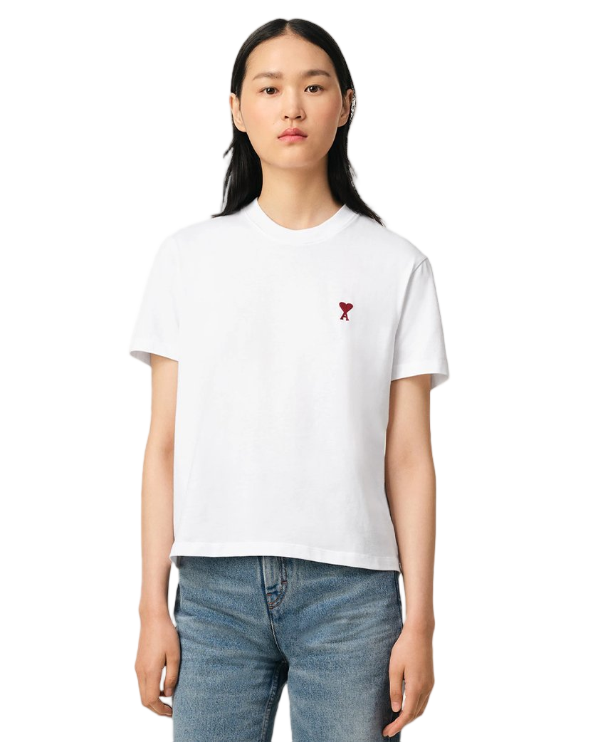 Ami Paris Cotton Ami de Coeur T-Shirt White
