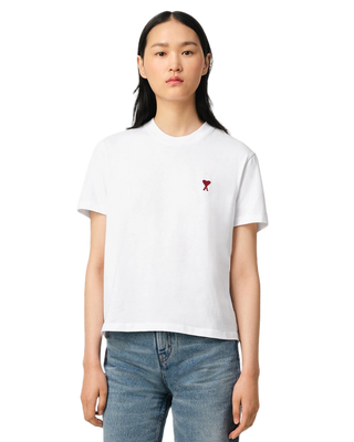 Ami Paris Cotton Ami de Coeur T-Shirt White