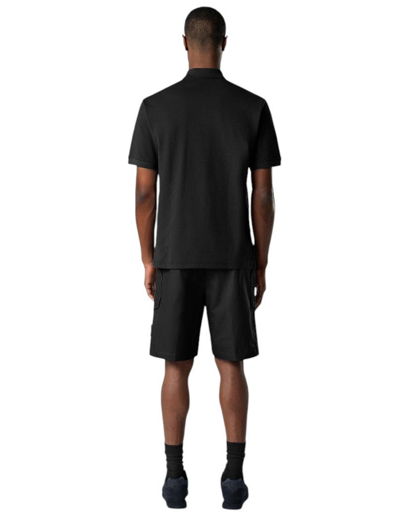 Stone Island 2200002 50/2 ORGANIC COTTON PIQUE GHOST Polo T-Shirt Black