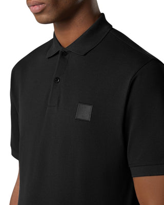 Stone Island 2200002 50/2 ORGANIC COTTON PIQUE GHOST Polo T-Shirt Black