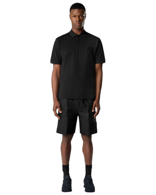 Stone Island 2200002 50/2 ORGANIC COTTON PIQUE GHOST Polo T-Shirt Black