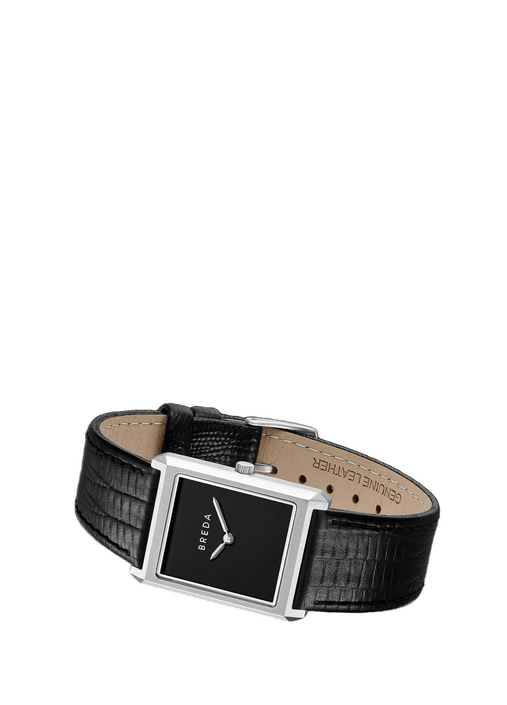 Breda Virgil Lizard Embossed Silver/Black/Midnight 1763A