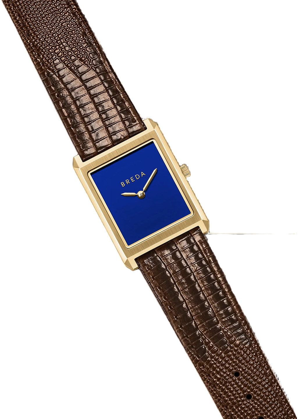 Breda Virgil Lizard Embossed Gold/Brown/Cobalt 1763B