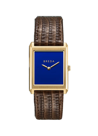 Breda Virgil Lizard Embossed Gold/Brown/Cobalt 1763B
