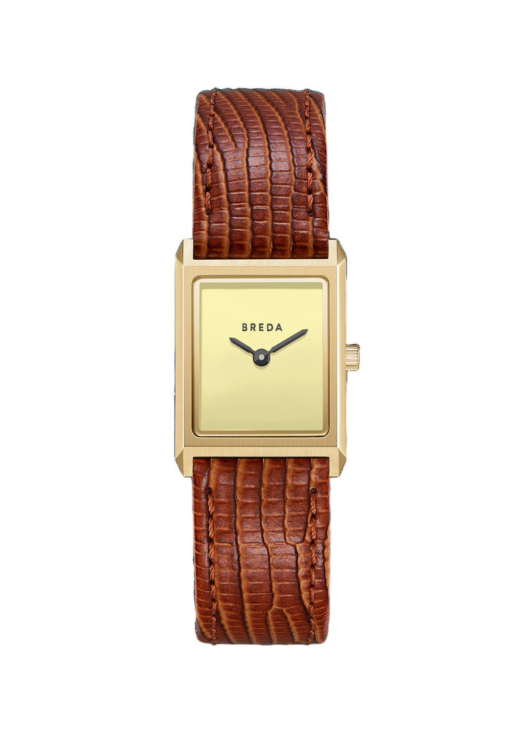 Breda Virgil Lizard Embossed Gold/Brown/Cream 1765B