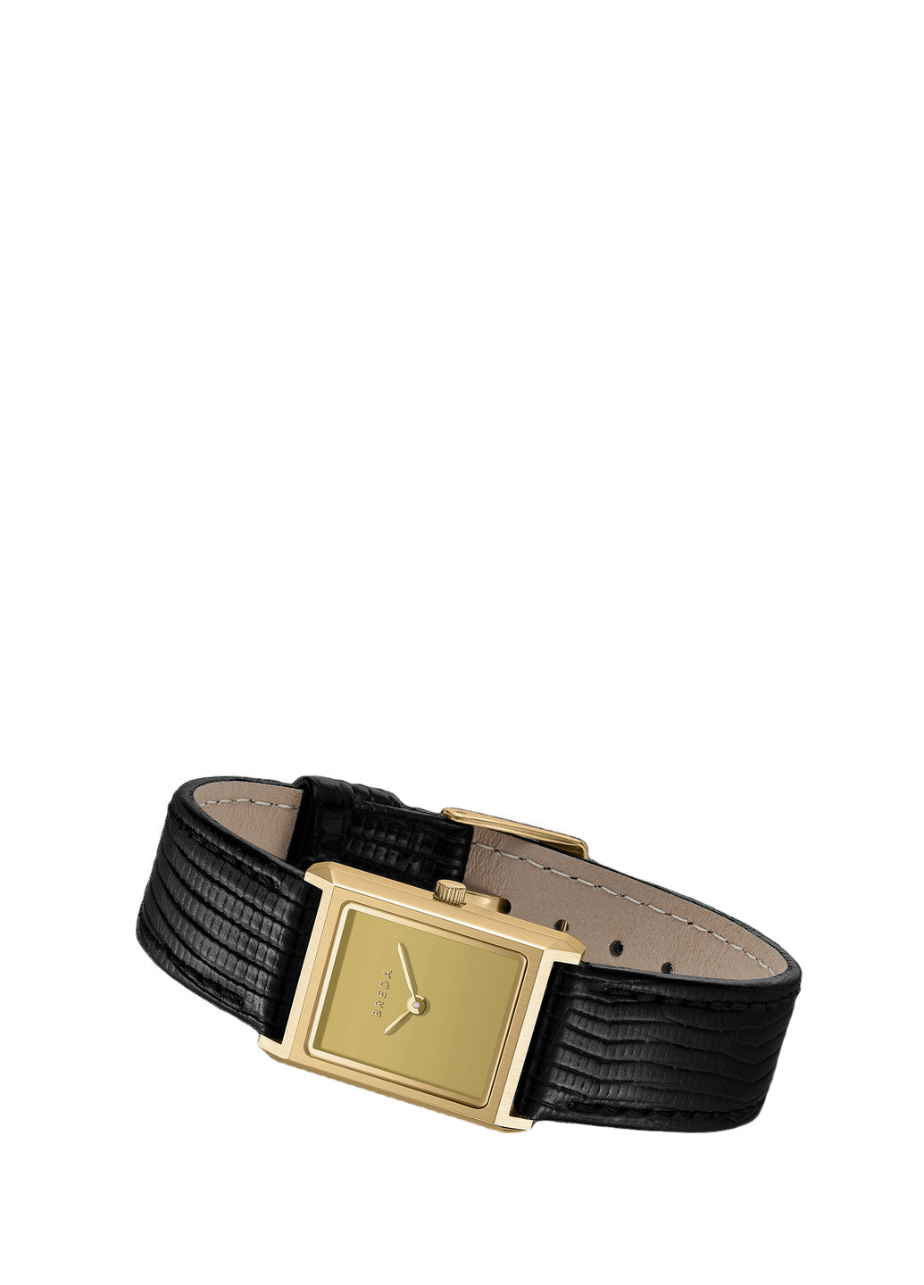 Breda Virgil Lizard Embossed Gold/Black 1765D