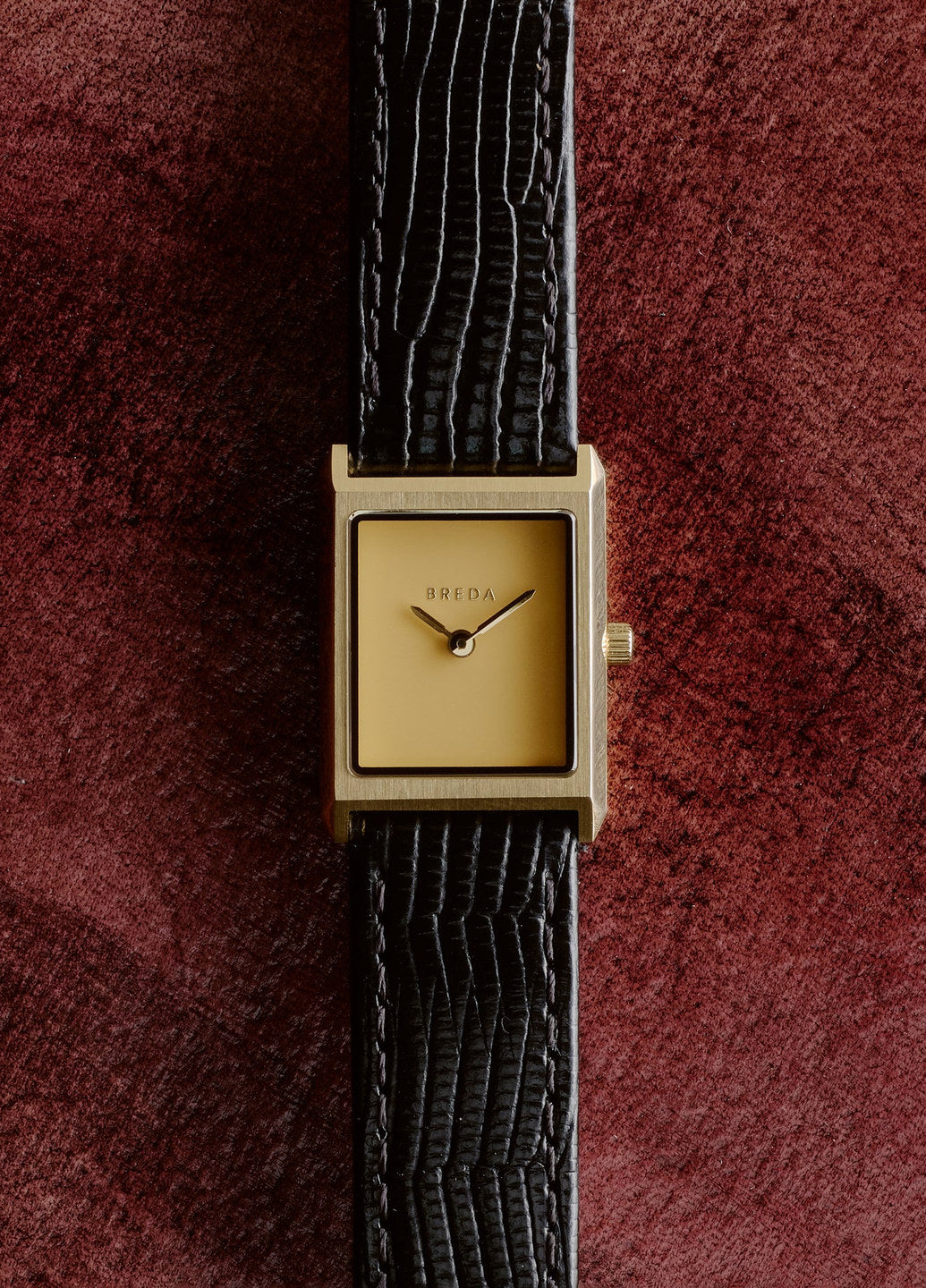 Breda Virgil Lizard Embossed Gold/Black 1765D