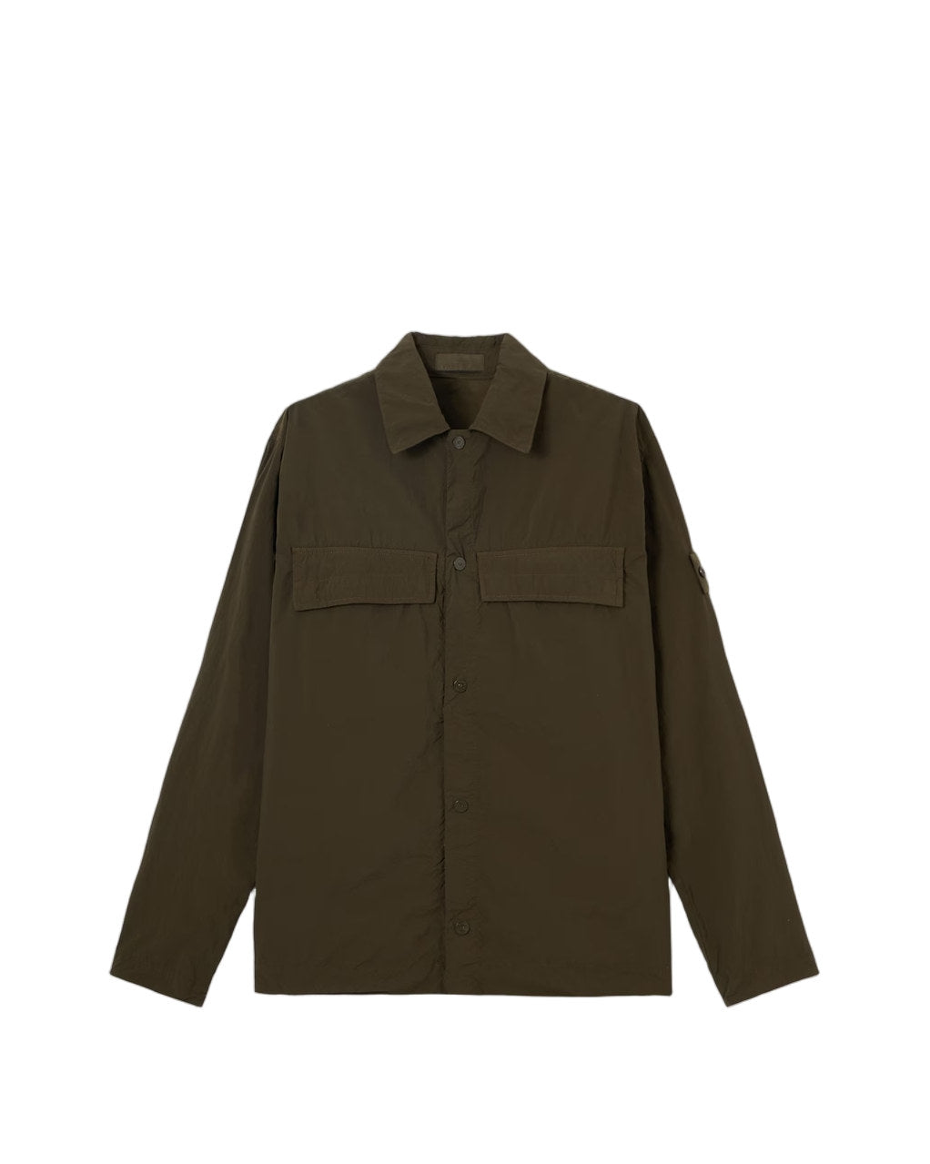 Stone Island 1200044 NYLON SMERIGLIATO_S.I. GHOST Overshirt Green