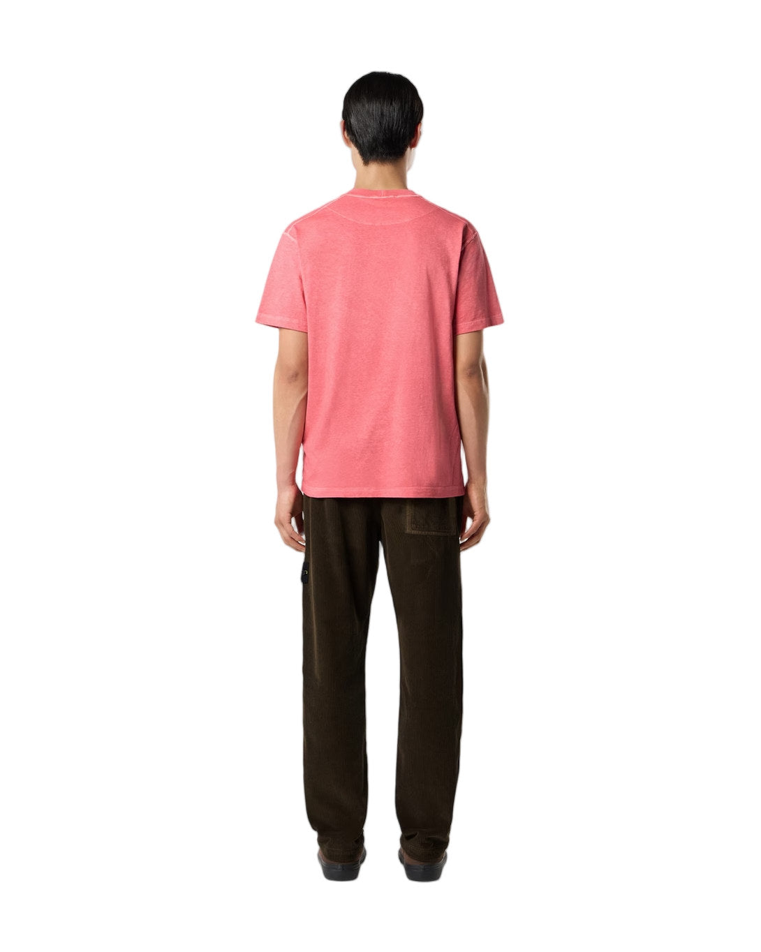 Stone Island 2100026 ORGANIC COTTON JERSEY FISSATO EFFECT T-shirt Geranium