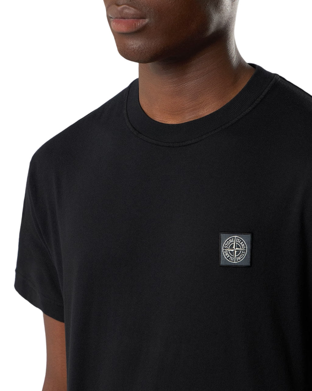 Stone Island 2100026 ORGANIC COTTON JERSEY FISSATO EFFECT T-shirt Black