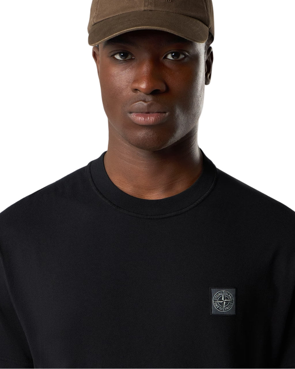 Stone Island 2100026 ORGANIC COTTON JERSEY FISSATO EFFECT T-shirt Black