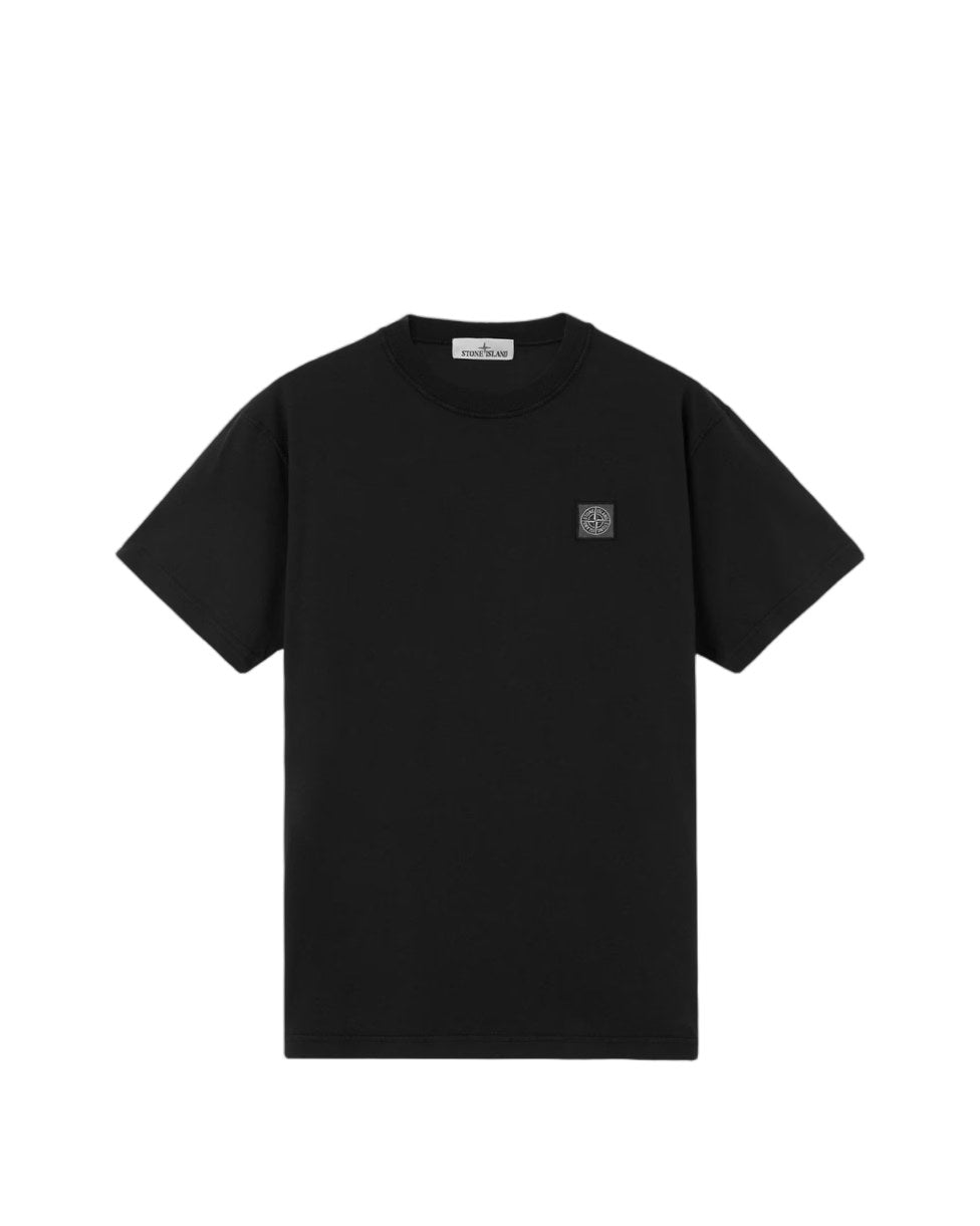Stone Island 2100026 ORGANIC COTTON JERSEY FISSATO EFFECT T-shirt Black