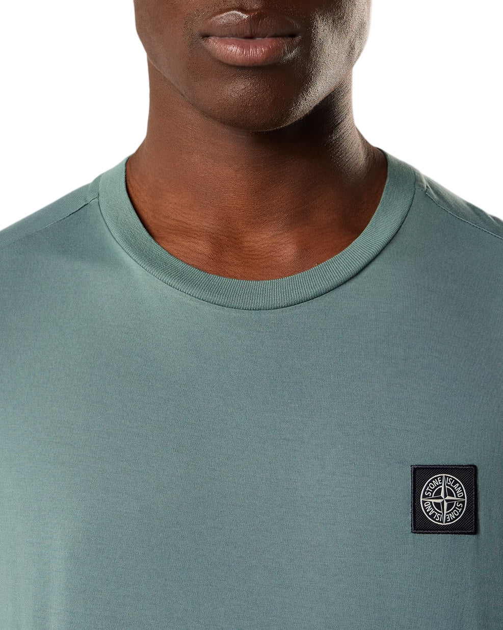 Stone Island 2100027 60/2 COTTON JERSEY T-shirt Compass Patch Ocean Green