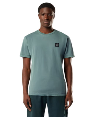 Stone Island 2100027 60/2 COTTON JERSEY T-shirt Compass Patch Ocean Green