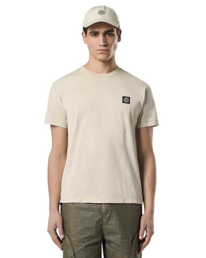 Stone Island 2100027 60/2 COTTON JERSEY T-shirt Compass Patch Crema